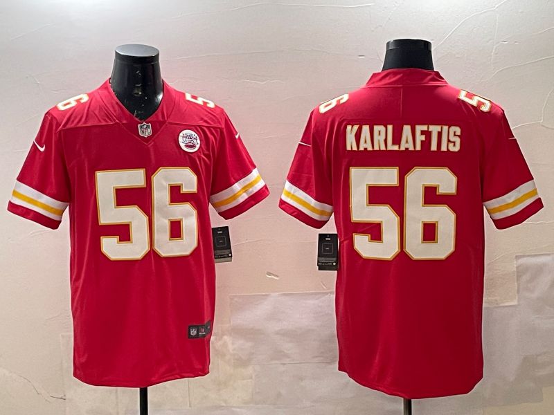 Men Kansas City Chiefs 56 Karlaftis Red Second generations Nike 2025 Vapor Limited NFL Jersey style 5